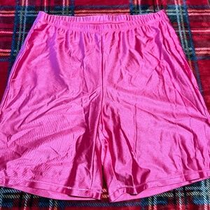 SKIMS Shine Spandex Jersey Bike Shorts - Size XL (Pink)